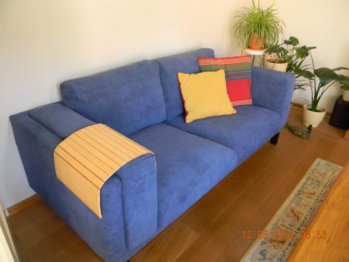 IKEA Kivik Chaise Longue Cover Chenille Blue #41 Norsemaison