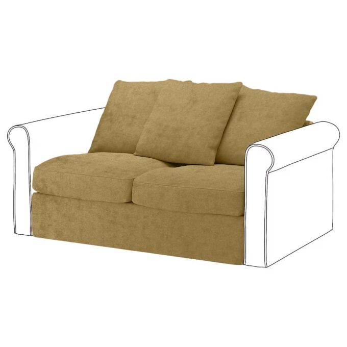 IKEA Grönlid 2-seater sofa bed cover Velvet Beige Norsemaison