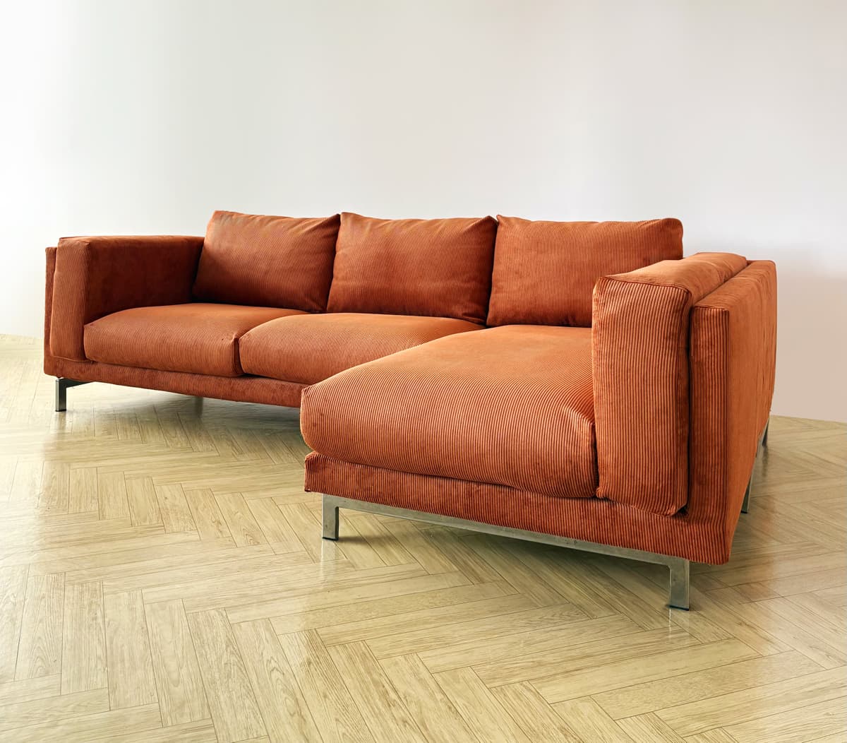 Nockeby met chaise Corduroy Rust 9 2